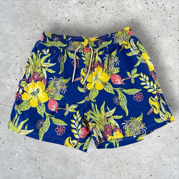 Polo Ralph Lauren Men's XXL 2XL Swim‎ Trunks Shorts Floral Hawaiian Tropical - Picture 1 of 5